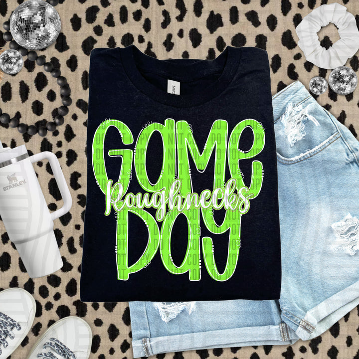 Doodle Gameday Lime DTF Print