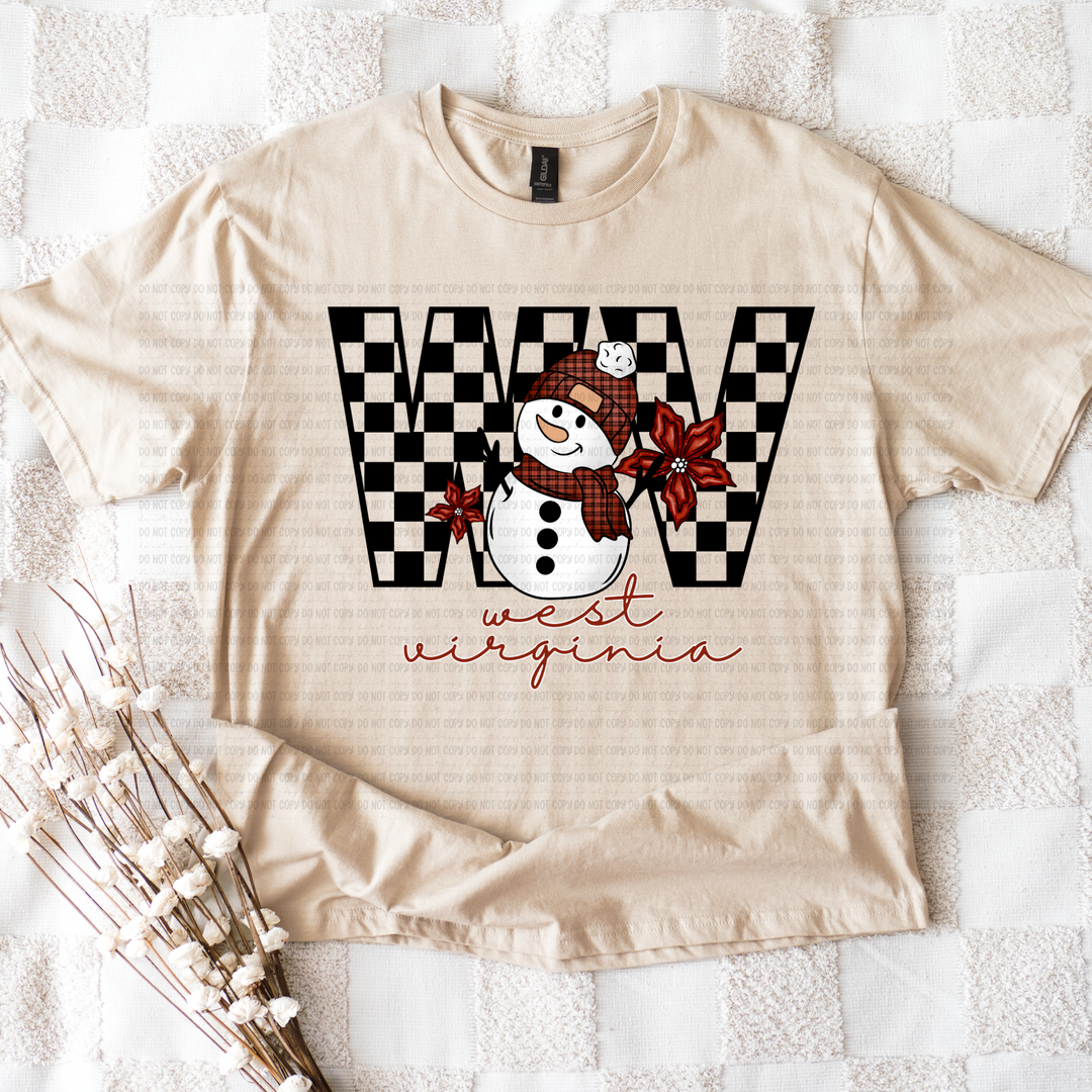 Snowman States DTF Print