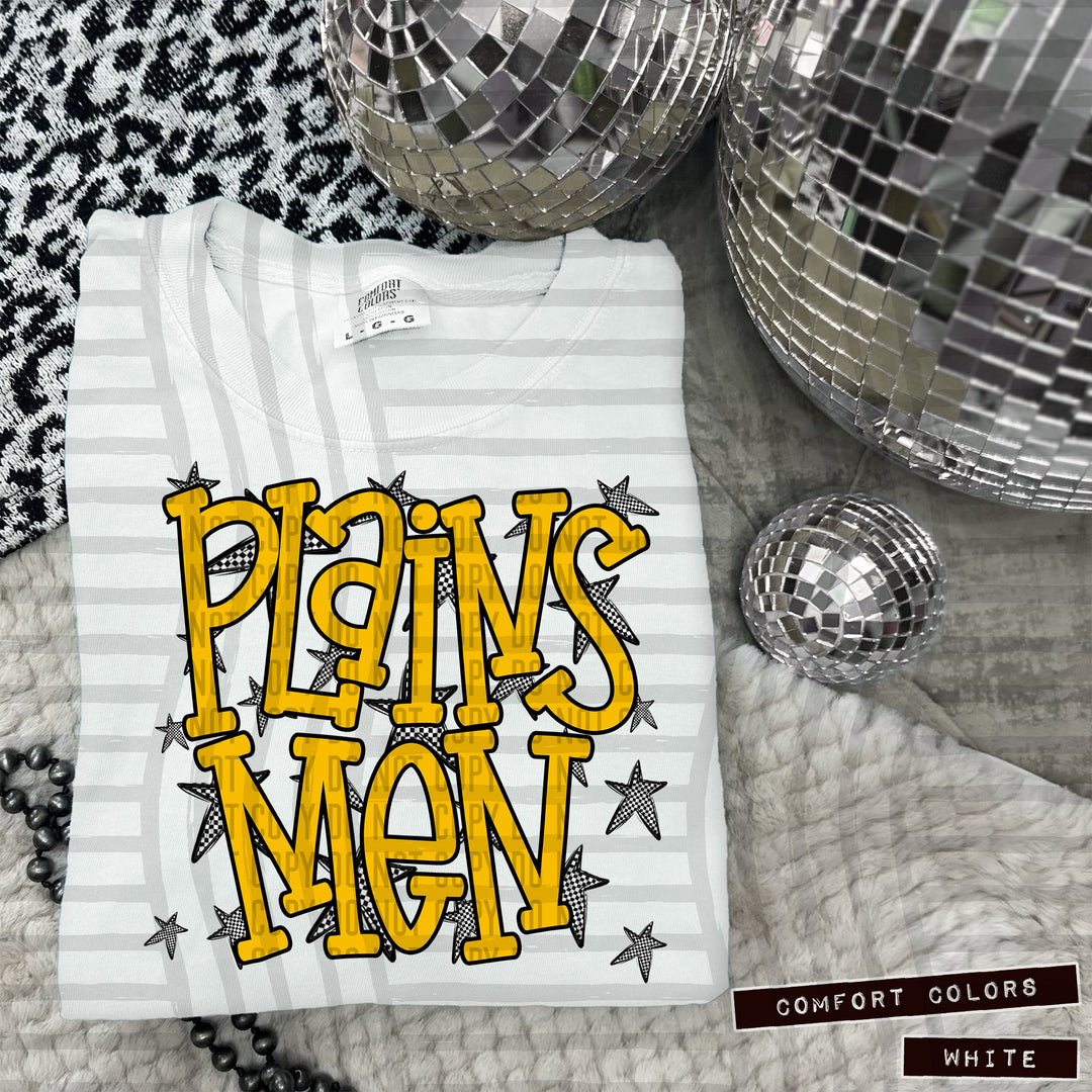 Yellow Staggered DTF Print