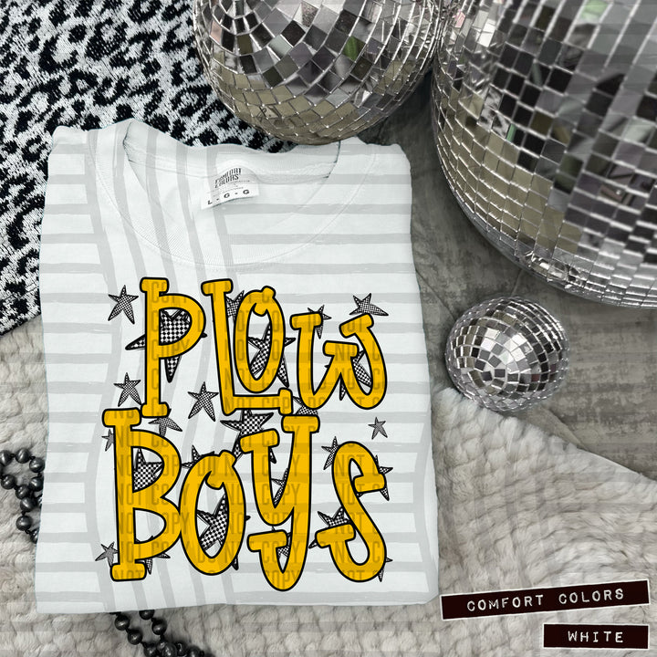 Yellow Staggered DTF Print