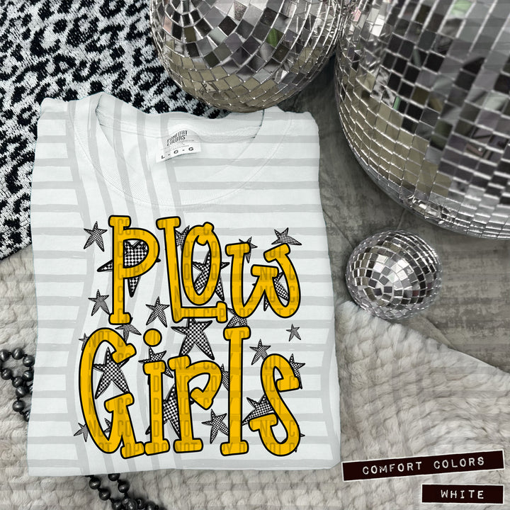 Yellow Staggered DTF Print