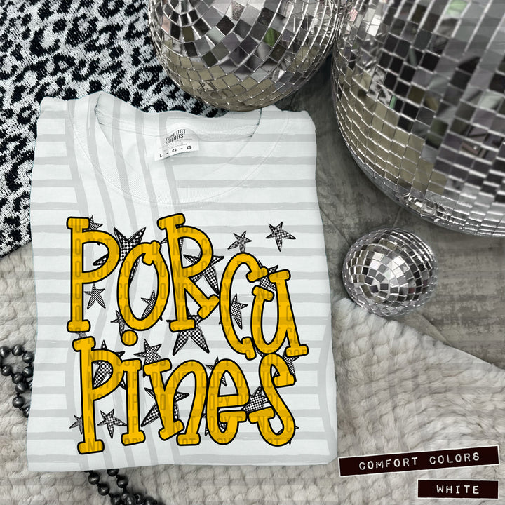 Yellow Staggered DTF Print