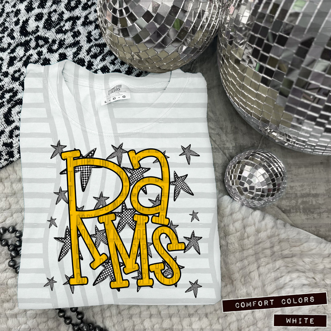 Yellow Staggered DTF Print