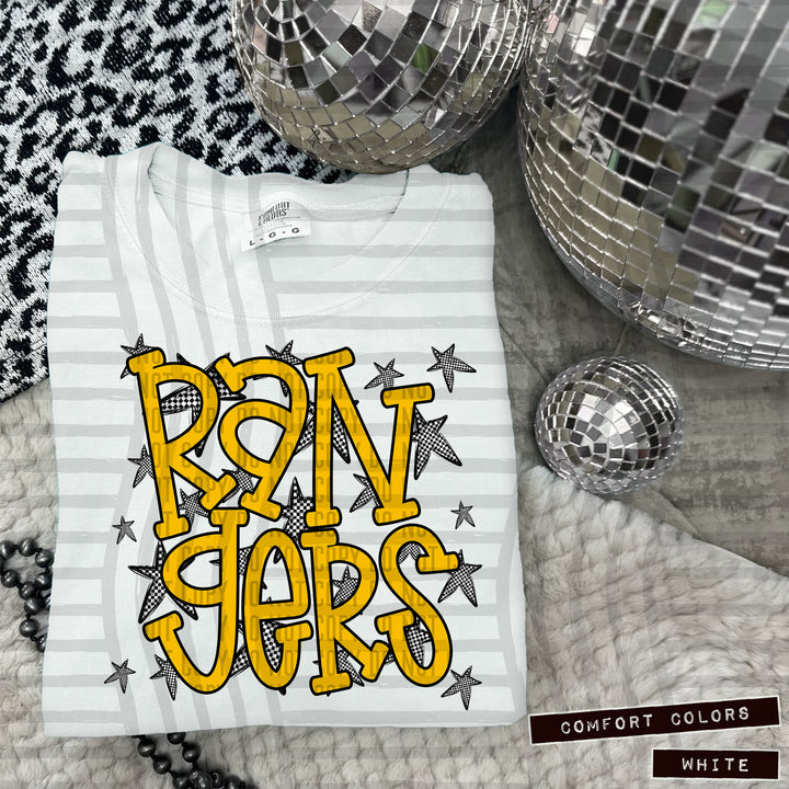 Yellow Staggered DTF Print