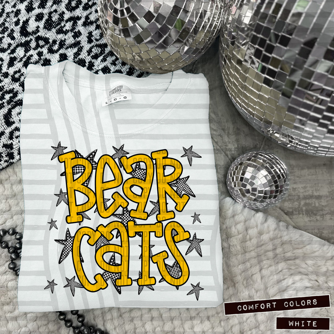 Yellow Staggered DTF Print