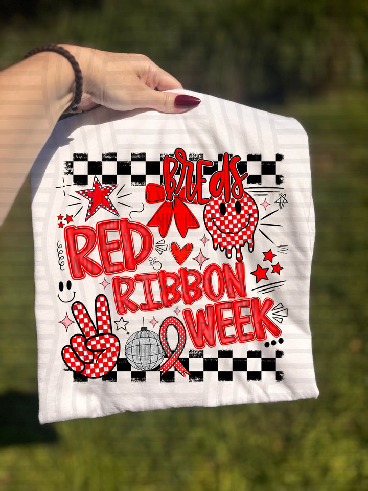 Red Ribbon DTF Print