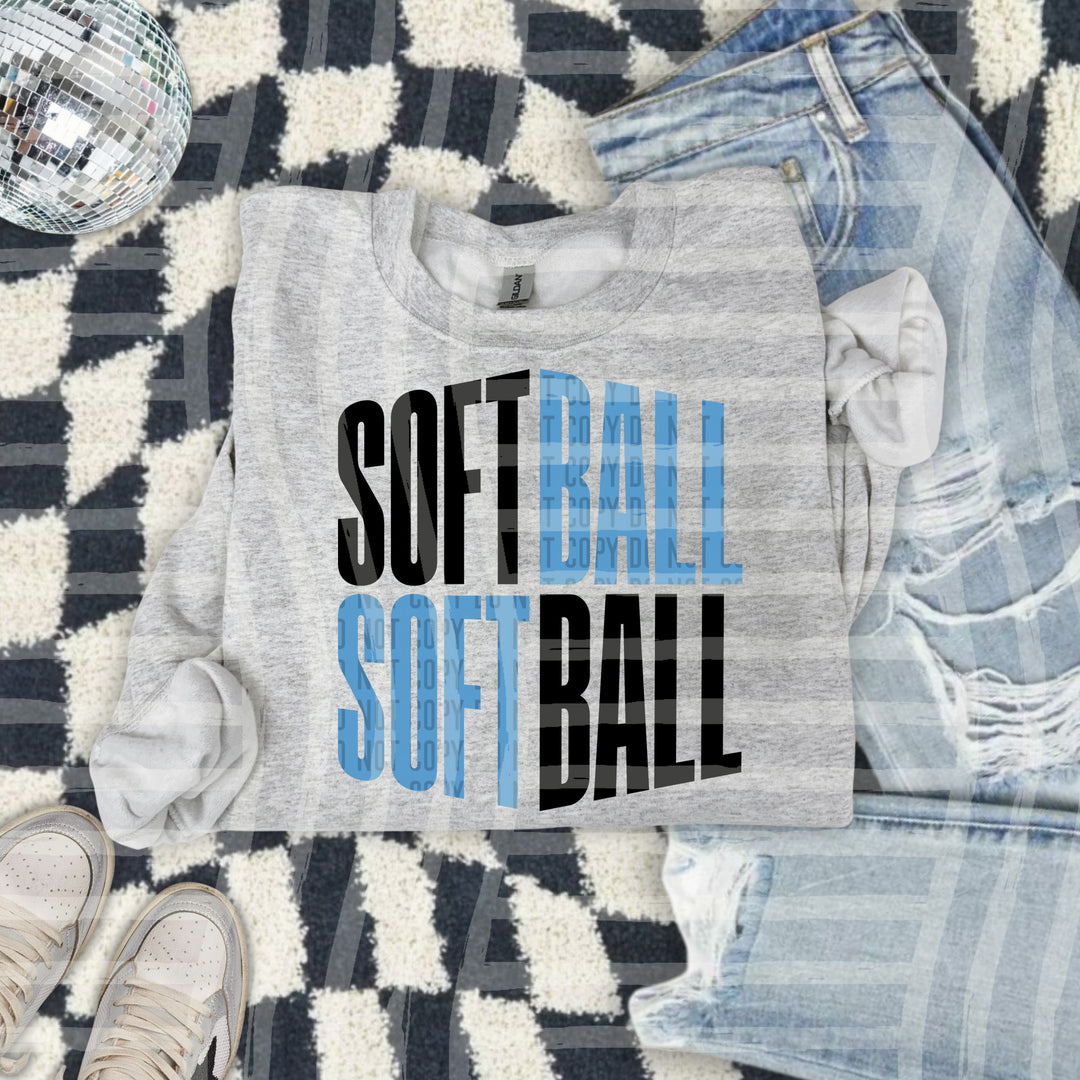 Softball Word Art DTF Print