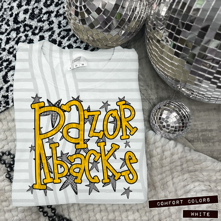 Yellow Staggered DTF Print