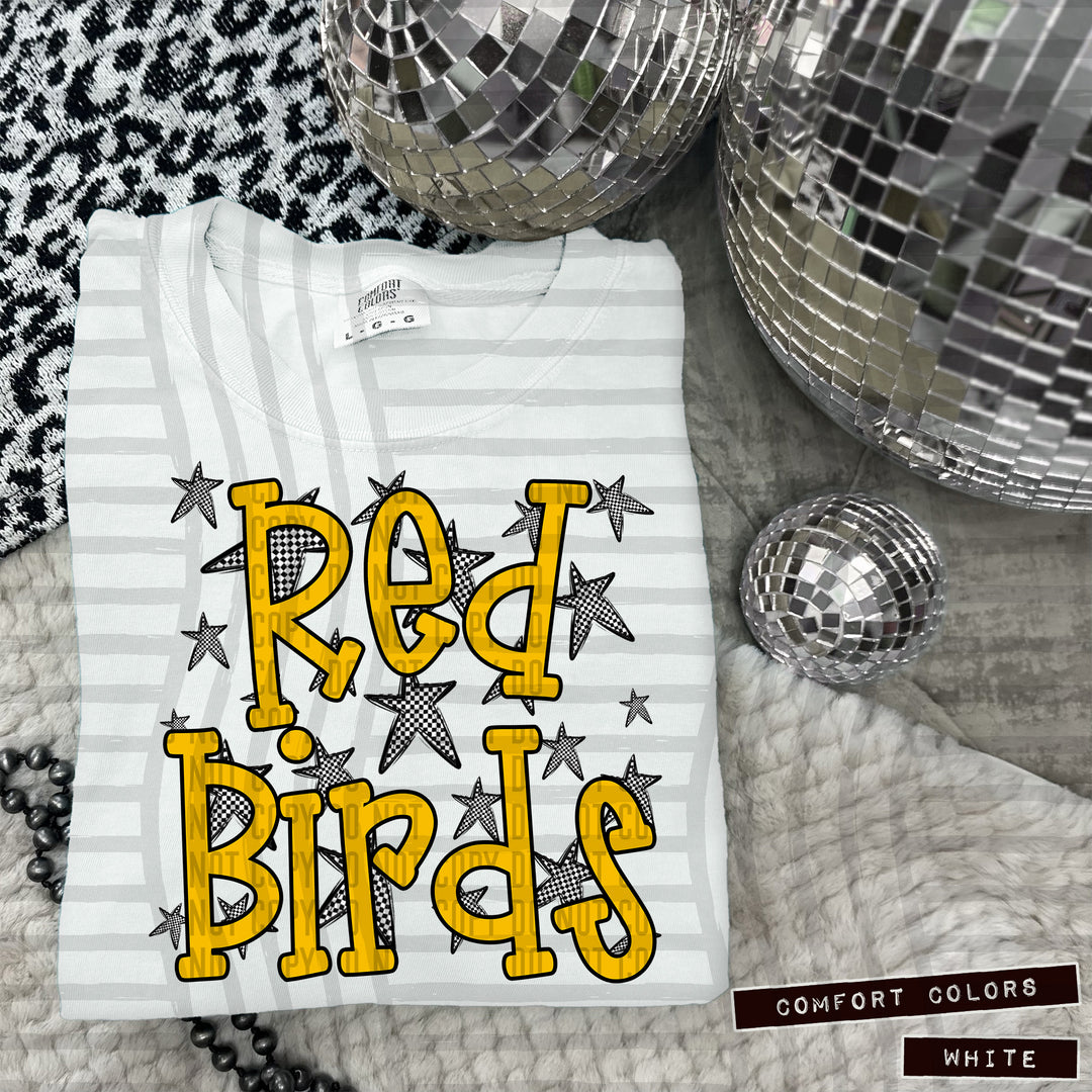 Yellow Staggered DTF Print