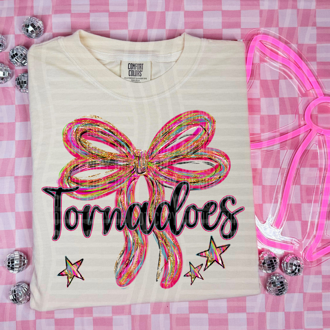 Whimsical Christmas Bows Mascots DTF Print