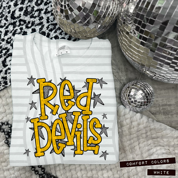 Yellow Staggered DTF Print