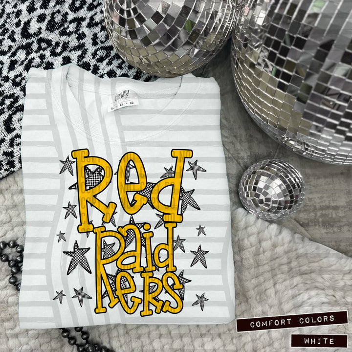 Yellow Staggered DTF Print