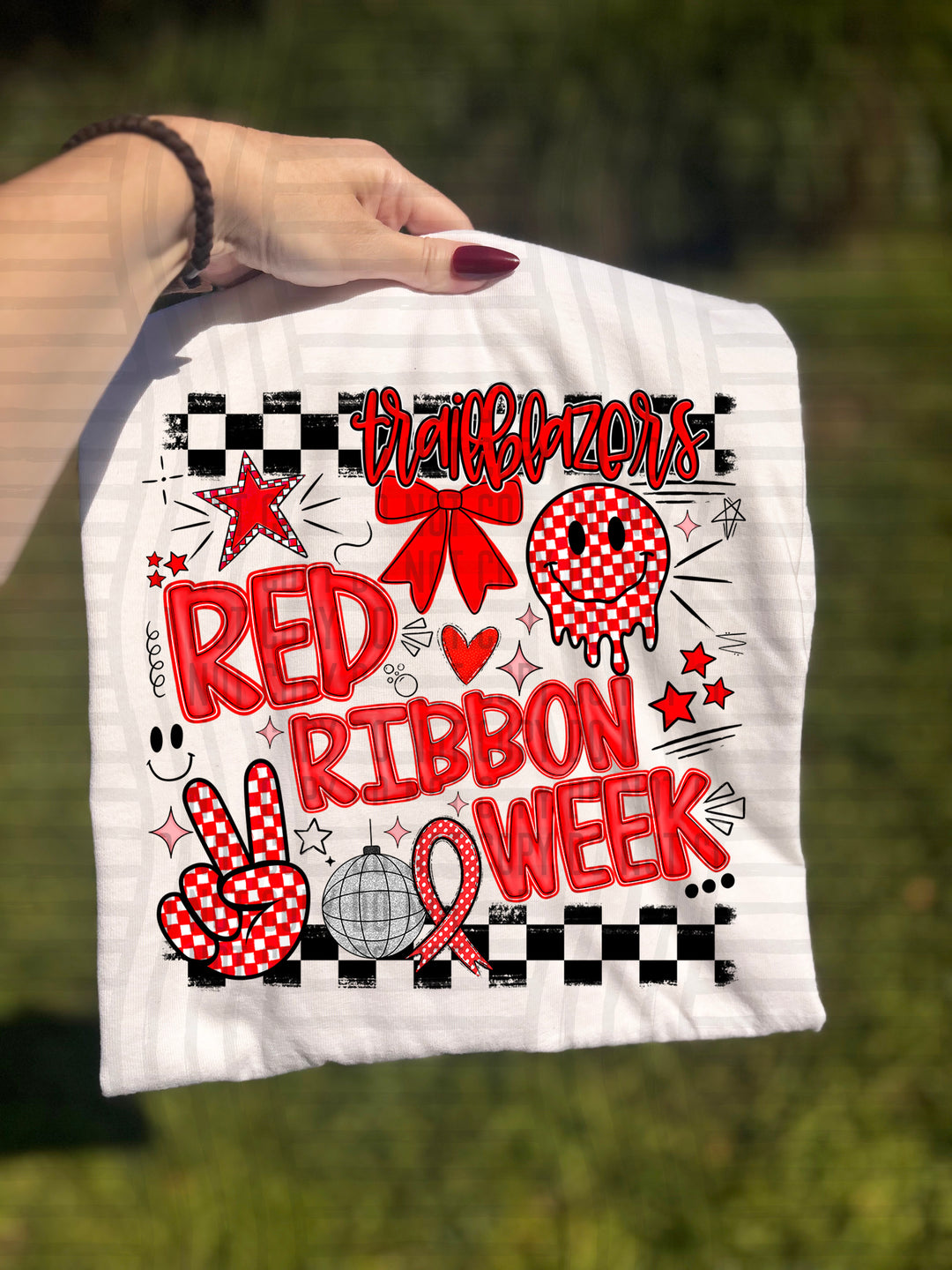 Red Ribbon DTF Print