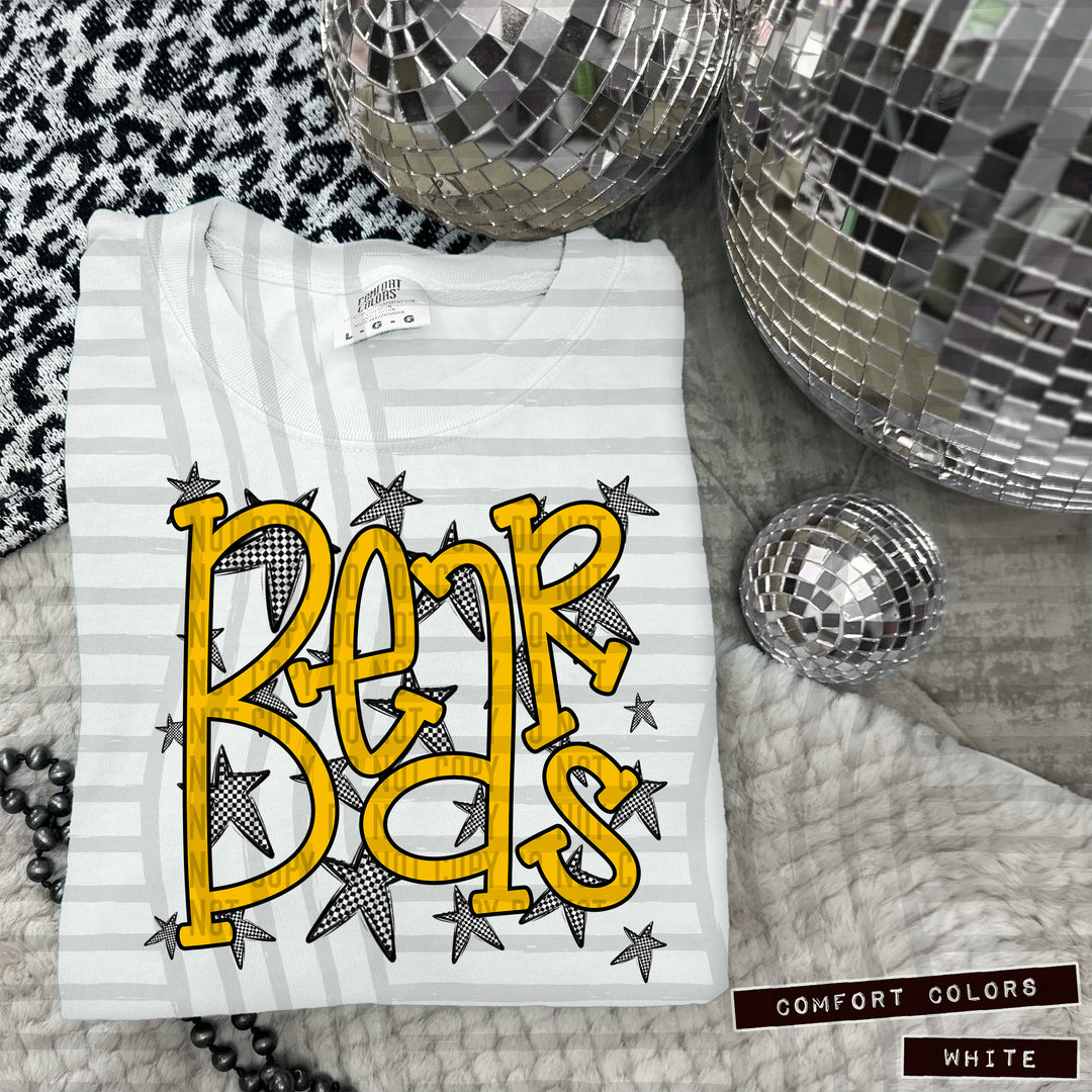 Yellow Staggered DTF Print