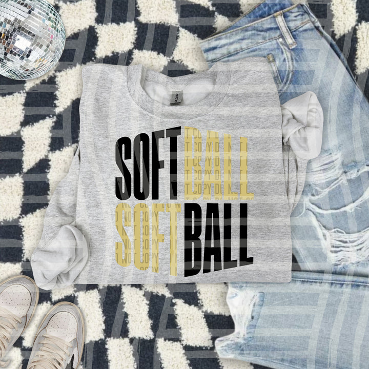 Softball Word Art DTF Print