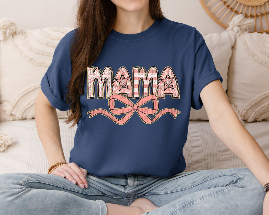 Apricot With Bow DTF Print