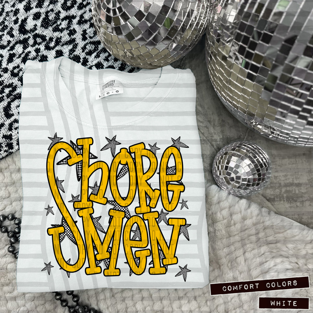 Yellow Staggered DTF Print