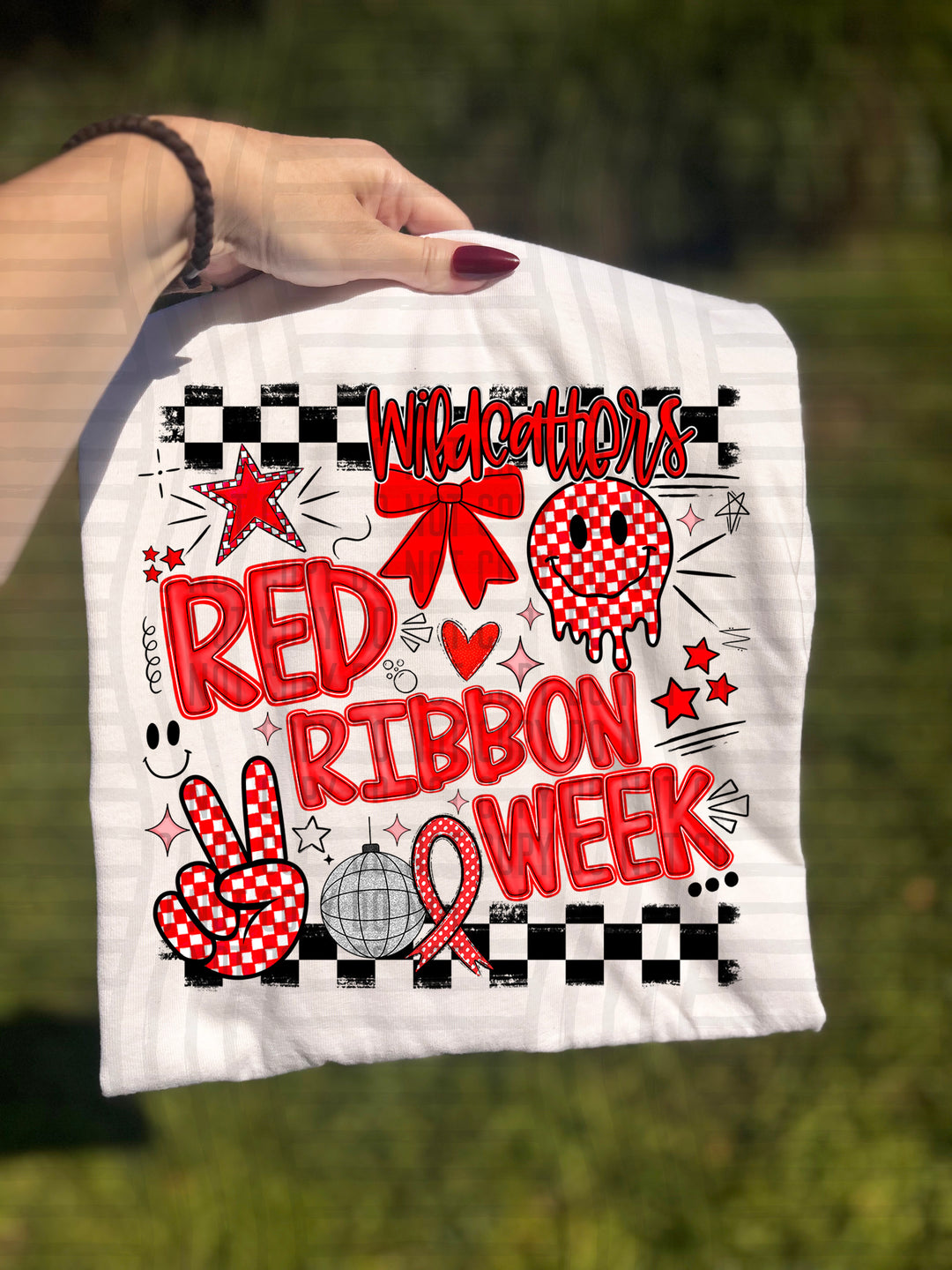 Red Ribbon DTF Print