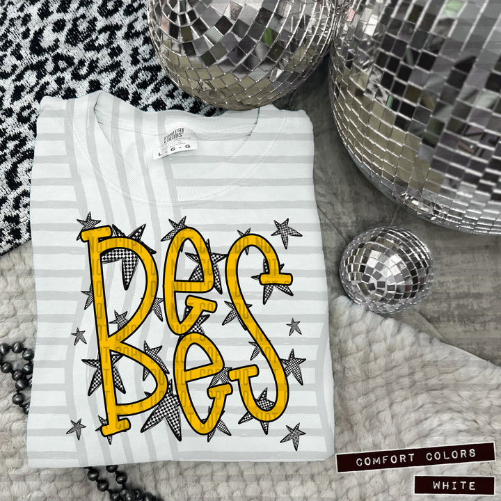 Yellow Staggered DTF Print