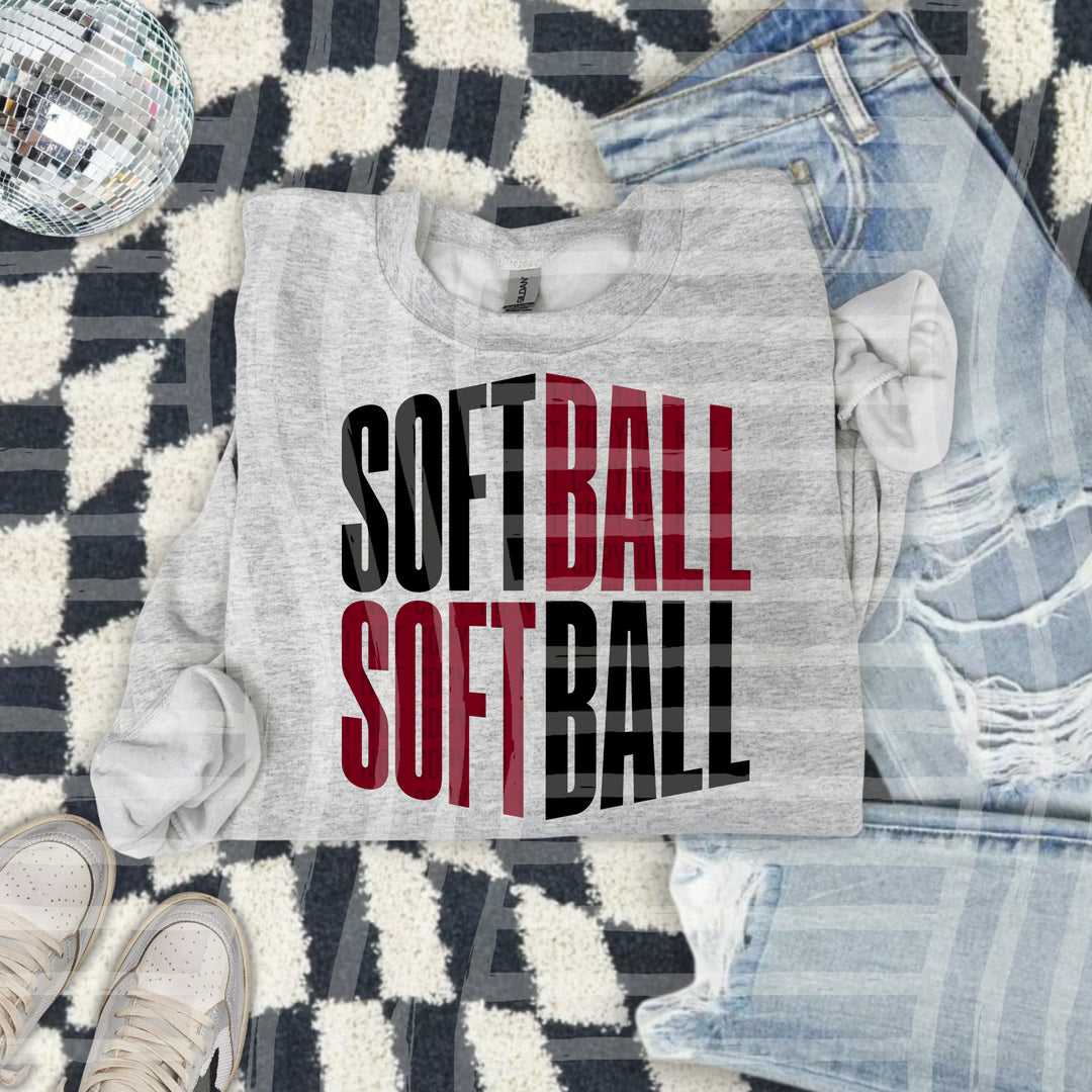 Softball Word Art DTF Print
