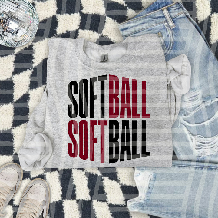 Softball Word Art DTF Print