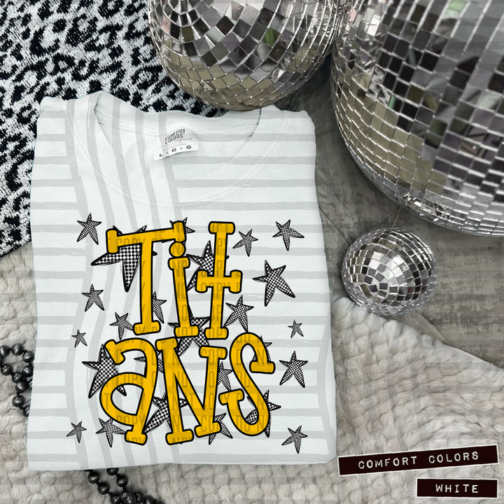 Yellow Staggered DTF Print