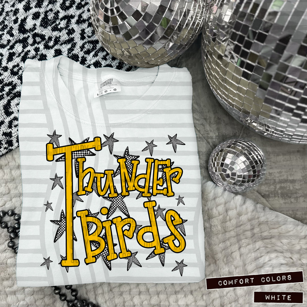 Yellow Staggered DTF Print