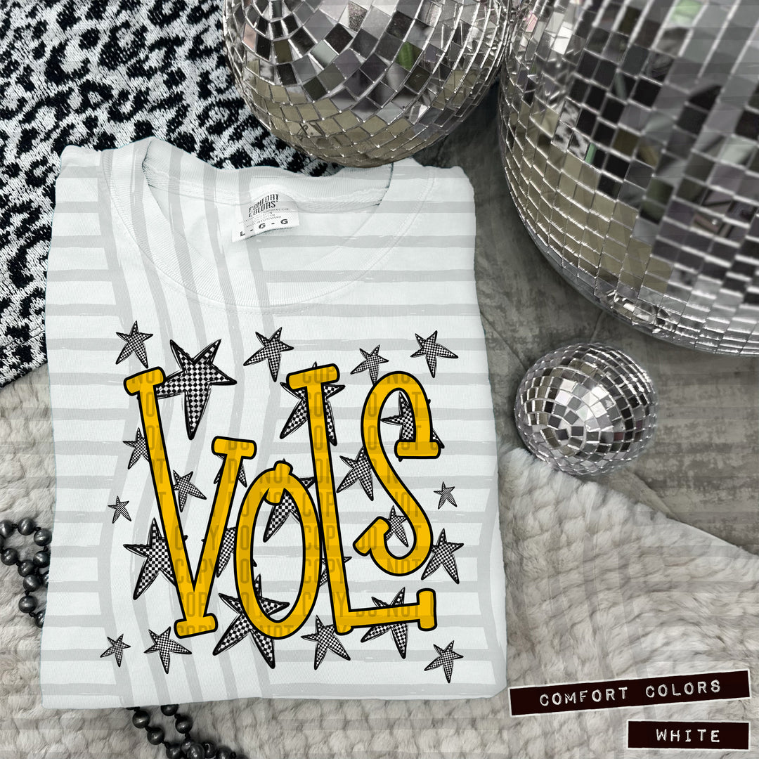 Yellow Staggered DTF Print