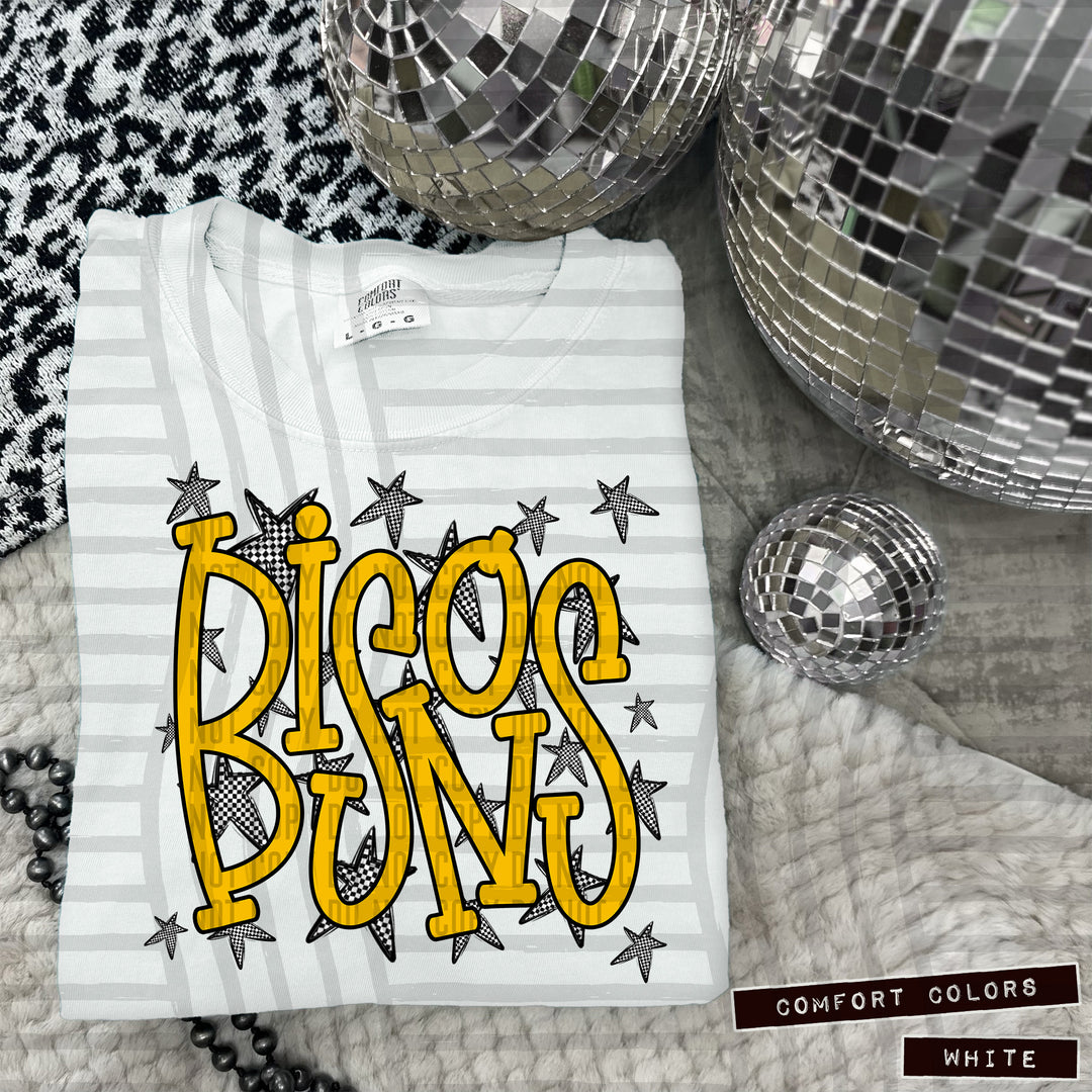 Yellow Staggered DTF Print