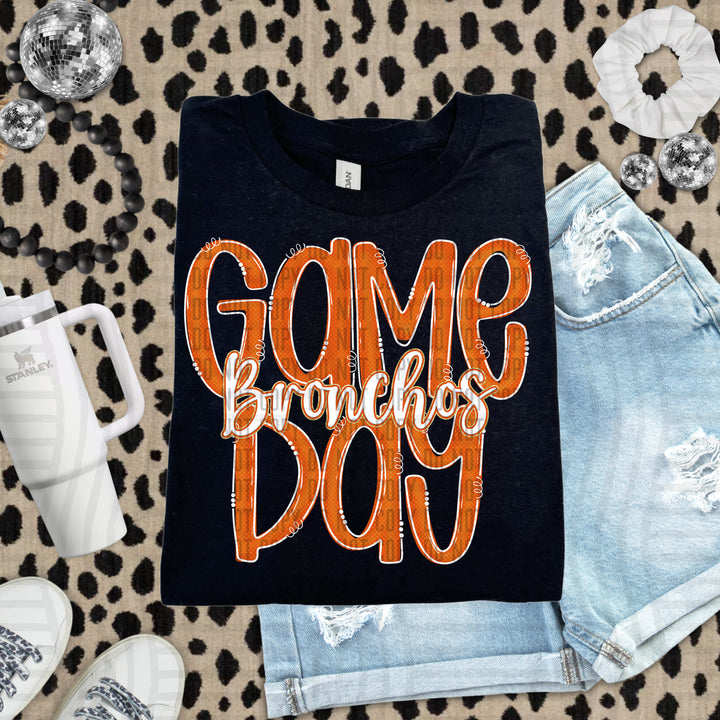 Doodle Gameday Burnt Orange DTF Print