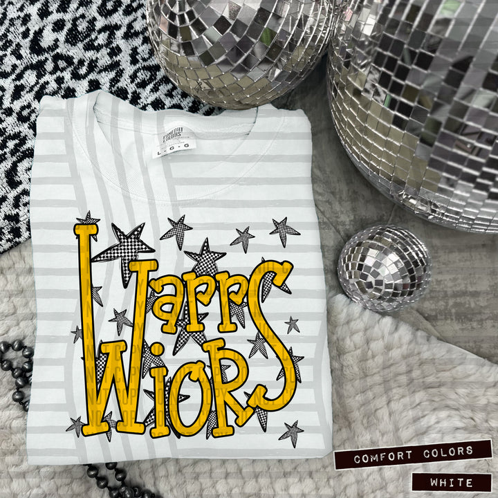 Yellow Staggered DTF Print