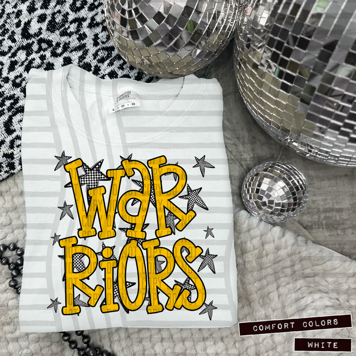 Yellow Staggered DTF Print