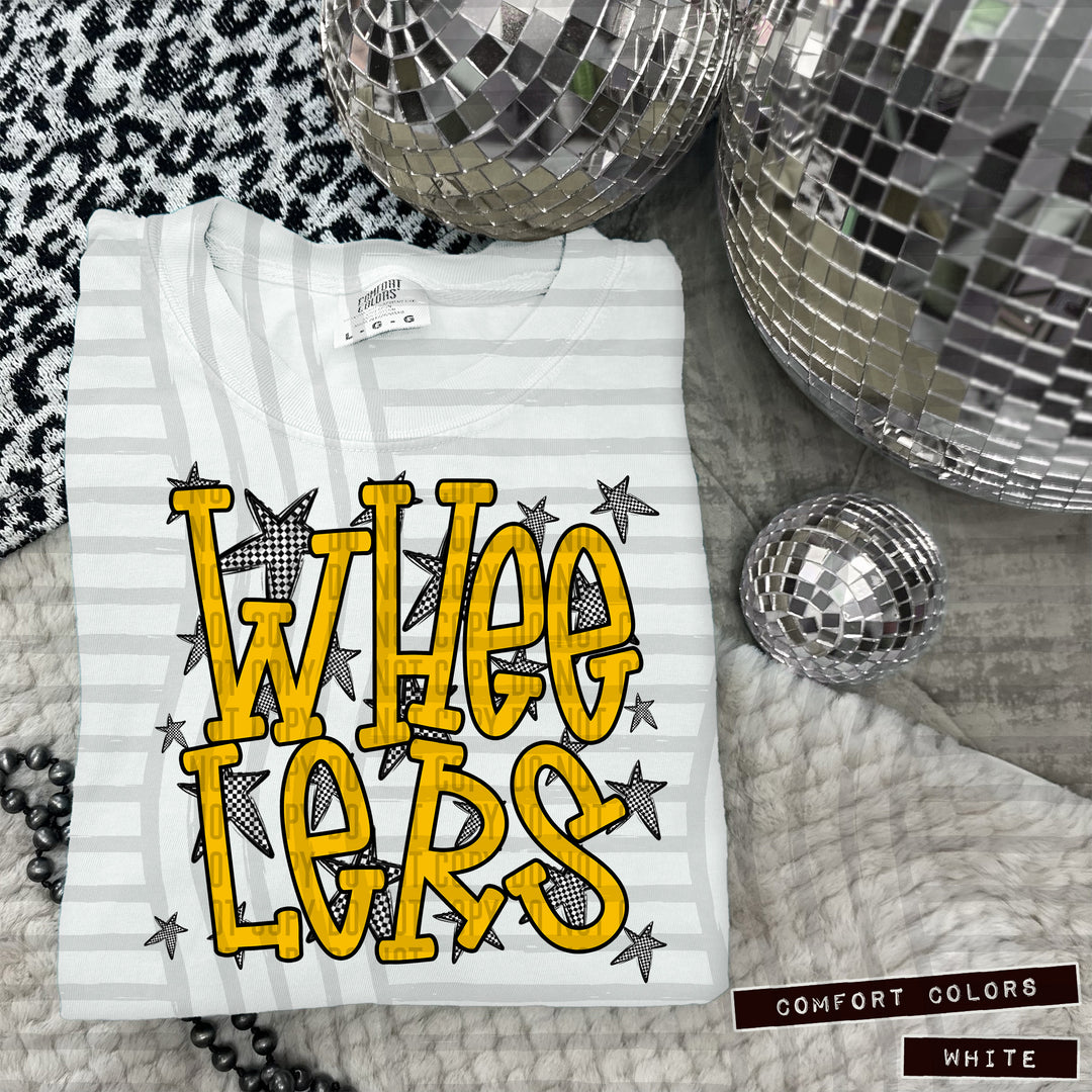 Yellow Staggered DTF Print