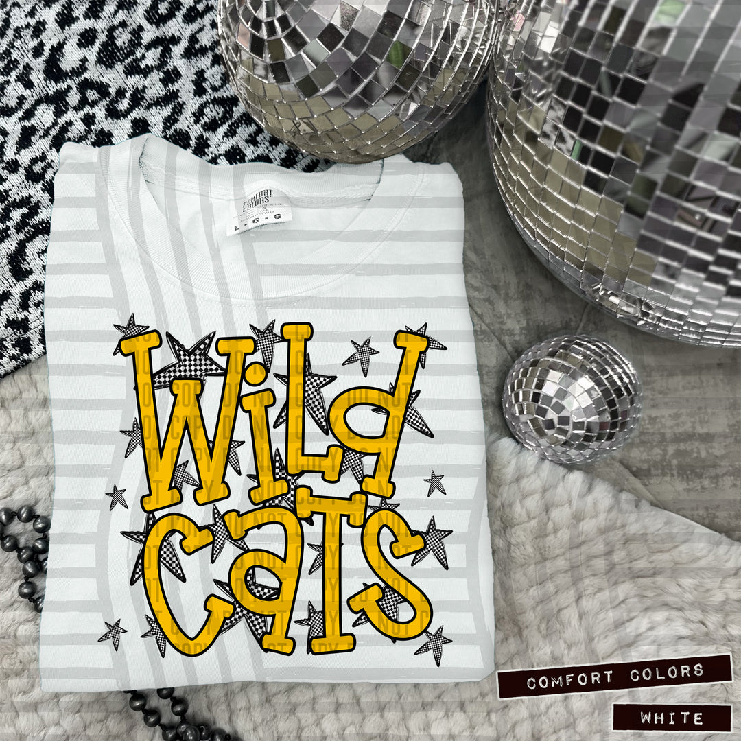 Yellow Staggered DTF Print