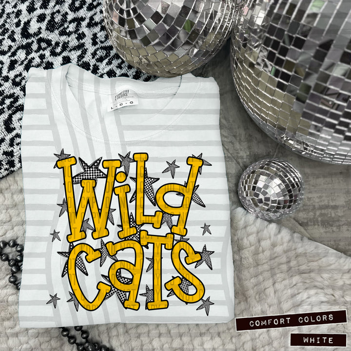 Yellow Staggered DTF Print