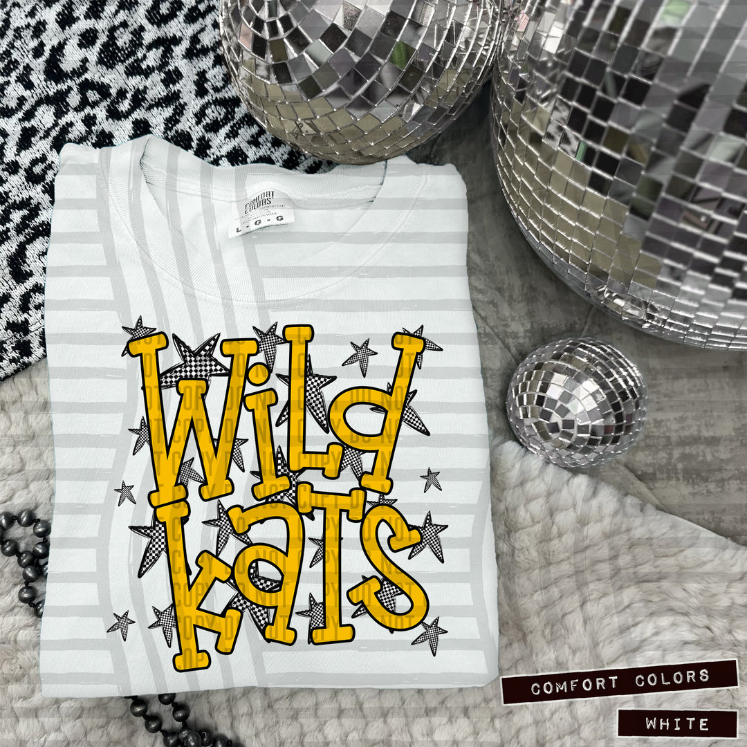 Yellow Staggered DTF Print