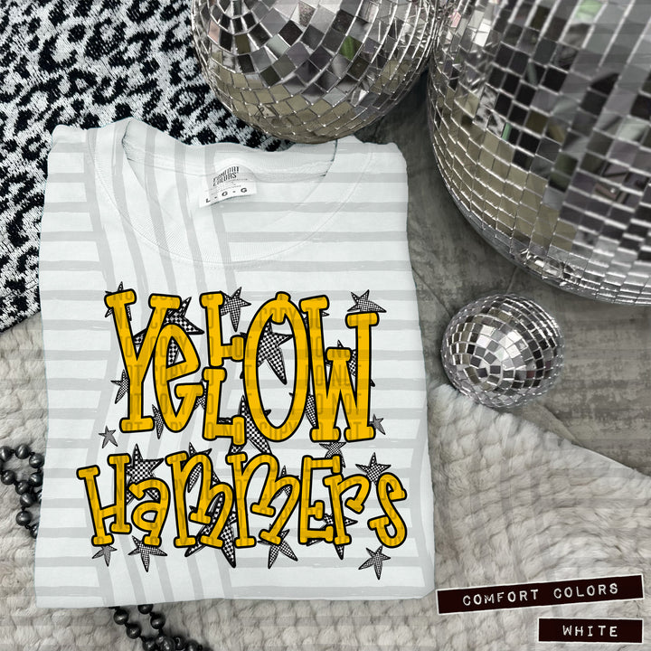 Yellow Staggered DTF Print