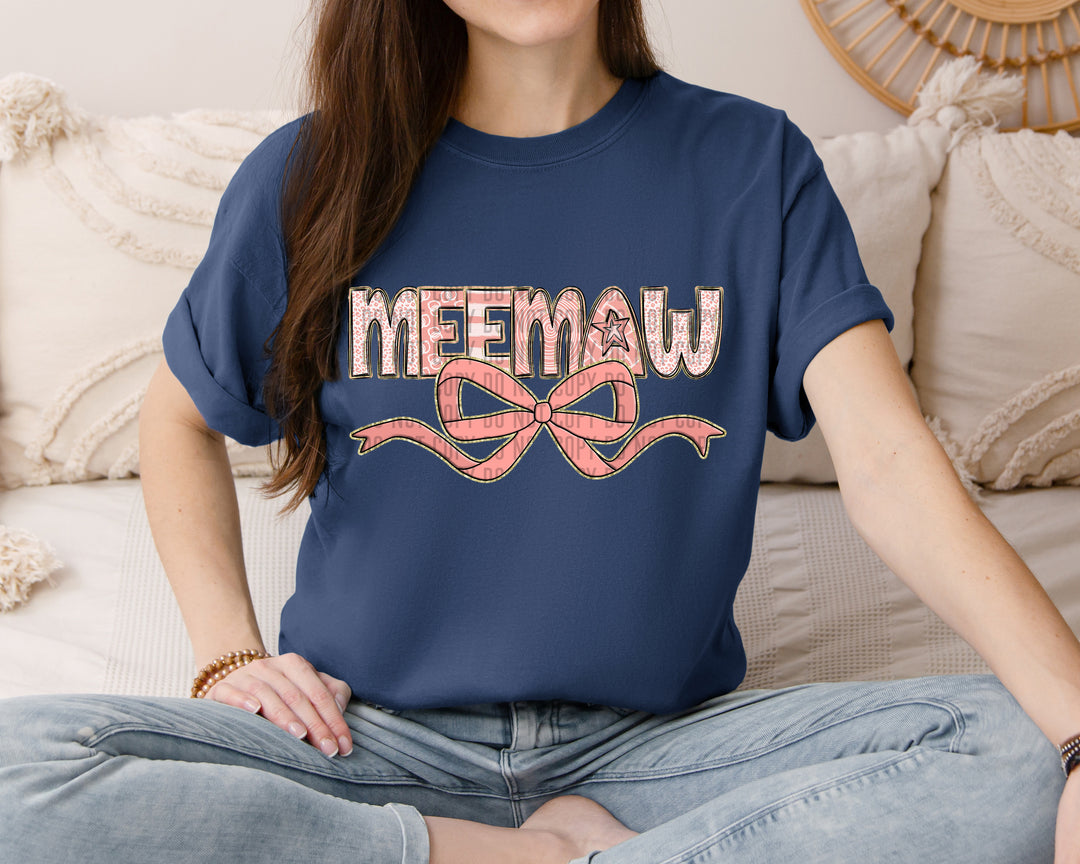 Apricot With Bow DTF Print