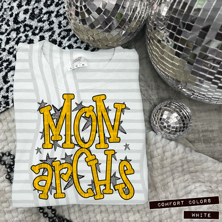 Yellow Staggered DTF Print