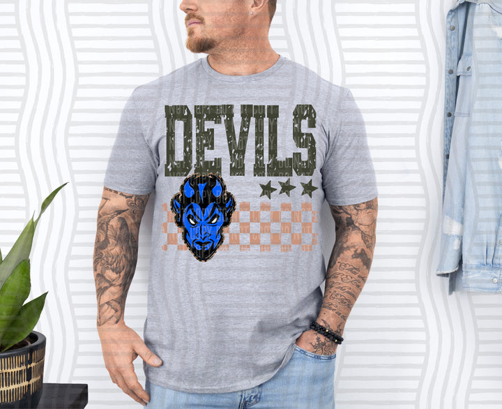 Camo Mascot Heads DTF Print