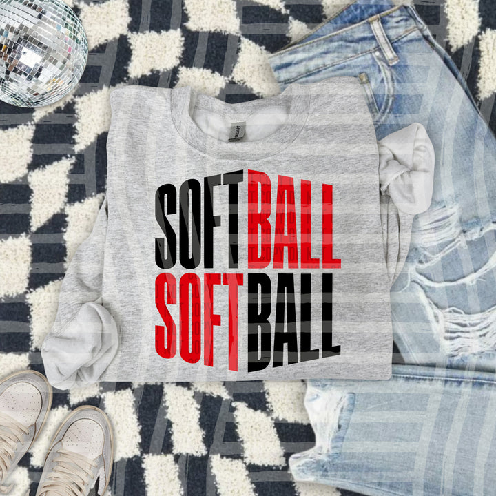 Softball Word Art DTF Print