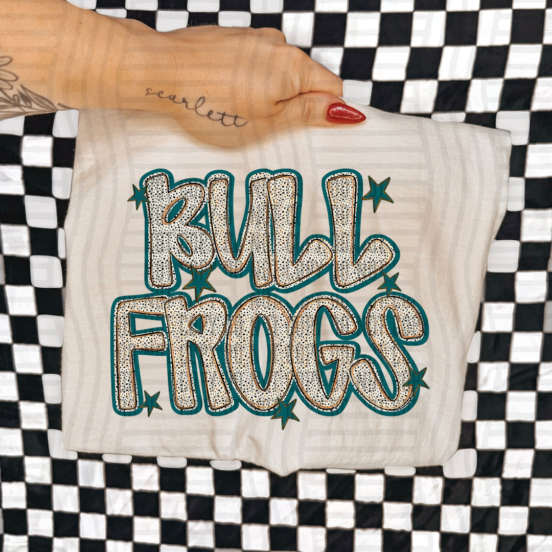 Teal Dotty DTF Print