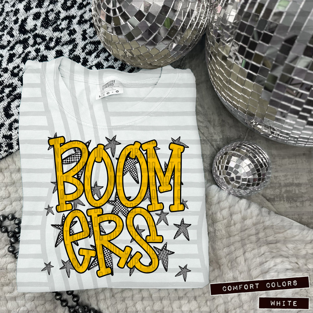 Yellow Staggered DTF Print