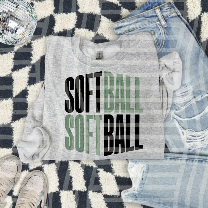 Softball Word Art DTF Print