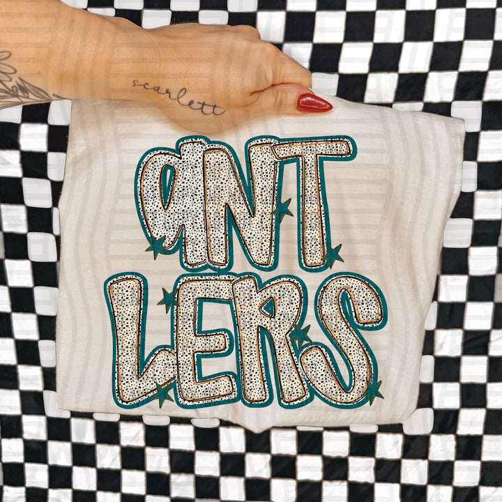 Teal Dotty DTF Print