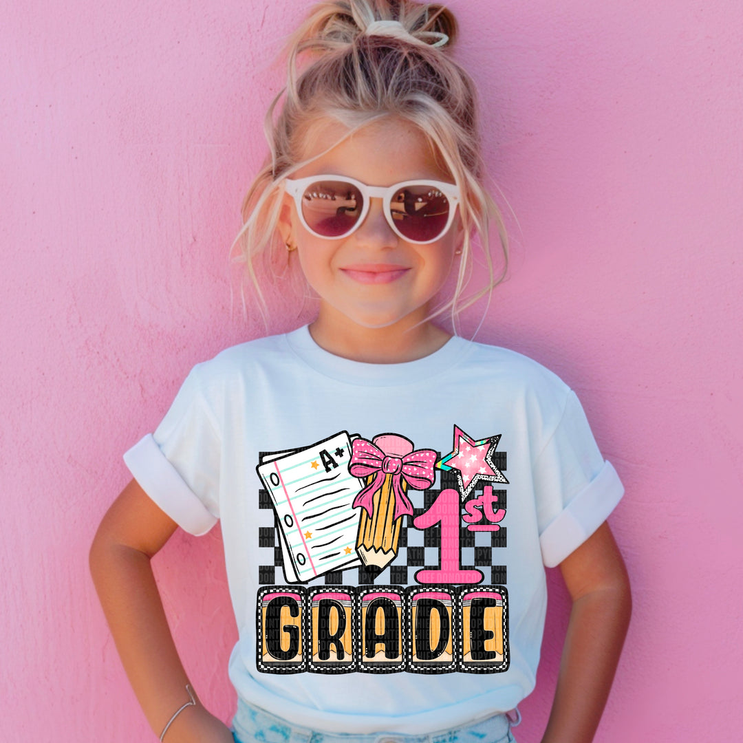 Grade School Checkered Collection DTF Print