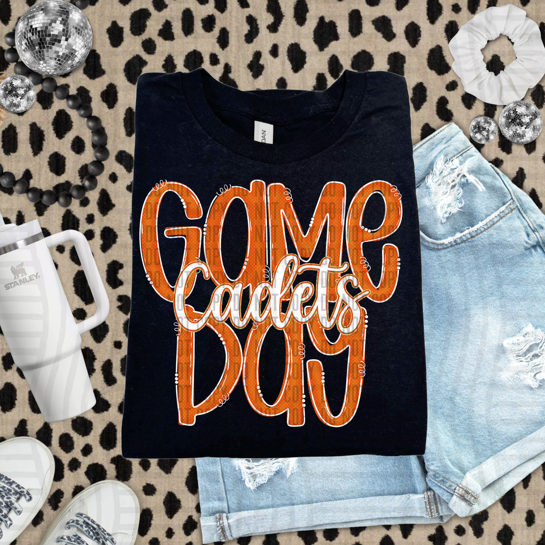 Doodle Gameday Burnt Orange DTF Print
