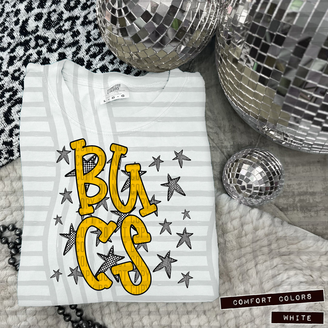 Yellow Staggered DTF Print