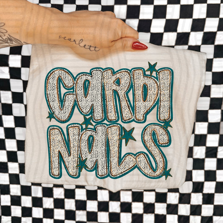 Teal Dotty DTF Print