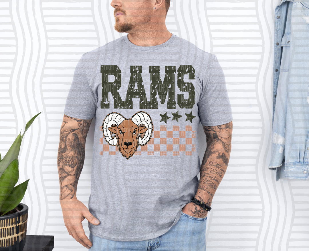 Camo Mascot Heads DTF Print